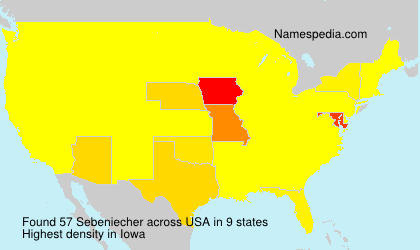 Surname Sebeniecher in USA Surname Sebeniecher in USA