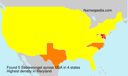 Surname Seblewongel in USA Surname Seblewongel in USA