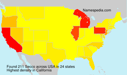 Surname Secco in USA