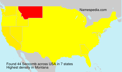 Surname Seccomb in USA Surname Seccomb in USA