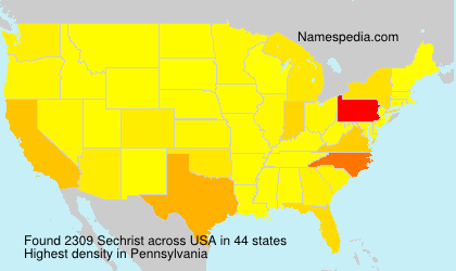 Surname Sechrist in USA Surname Sechrist in USA