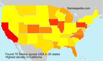 Surname Seckar in USA Surname Seckar in USA