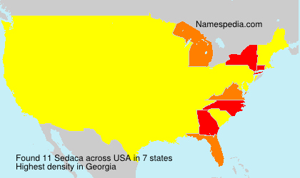 Surname Sedaca in USA Surname Sedaca in USA
