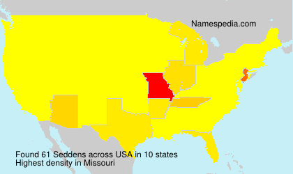 Surname Seddens in USA Surname Seddens in USA
