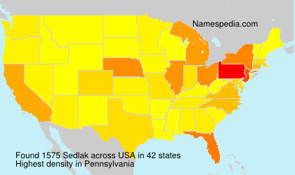 Surname Sedlak in USA Surname Sedlak in USA