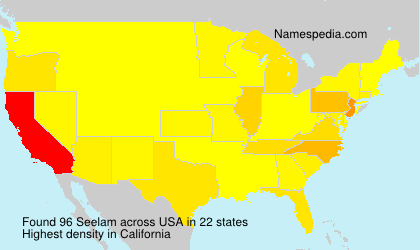 Surname Seelam in USA Surname Seelam in USA