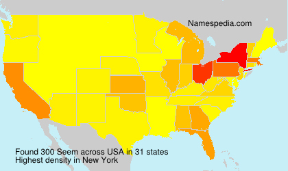 Surname Seem in USA Surname Seem in USA