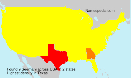 Surname Seernani in USA Surname Seernani in USA