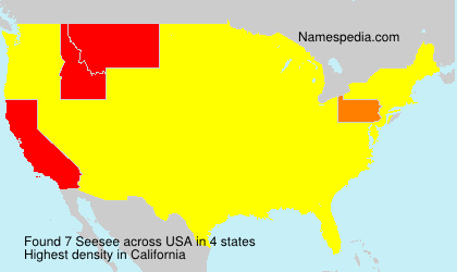 Surname Seesee in USA Surname Seesee in USA