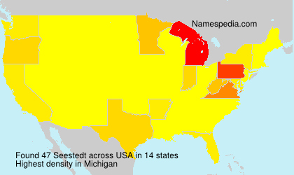 Surname Seestedt in USA Surname Seestedt in USA