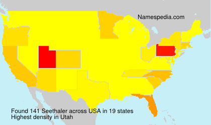 Surname Seethaler in USA Surname Seethaler in USA