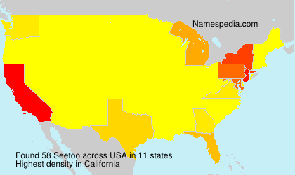 Surname Seetoo in USA Surname Seetoo in USA