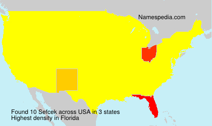 Surname Sefcek in USA Surname Sefcek in USA