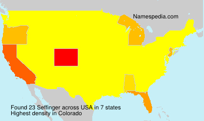 Surname Seffinger in USA Surname Seffinger in USA