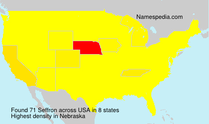 Surname Seffron in USA Surname Seffron in USA