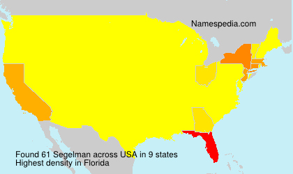 Surname Segelman in USA Surname Segelman in USA