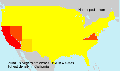 Surname Segerblom in USA