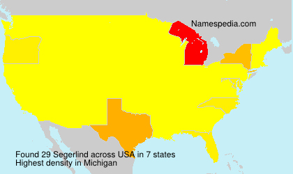 Surname Segerlind in USA Surname Segerlind in USA