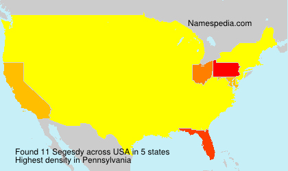 Surname Segesdy in USA Surname Segesdy in USA