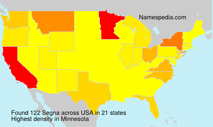 Surname Segna in USA Surname Segna in USA