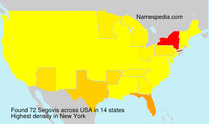 Surname Segovis in USA Surname Segovis in USA