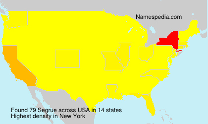 Surname Segrue in USA Surname Segrue in USA
