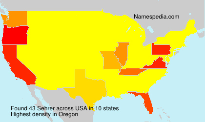 Surname Sehrer in USA Surname Sehrer in USA