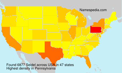 Surname Seidel in USA Surname Seidel in USA