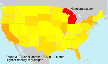 Surname Seidell in USA Surname Seidell in USA