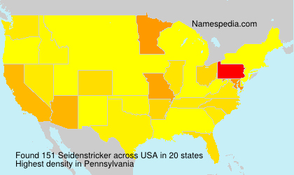 Surname Seidenstricker in USA Surname Seidenstricker in USA