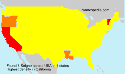 Surname Seigne in USA Surname Seigne in USA