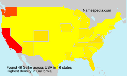 Surname Seike in USA Surname Seike in USA