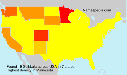 Surname Seikkula in USA Surname Seikkula in USA