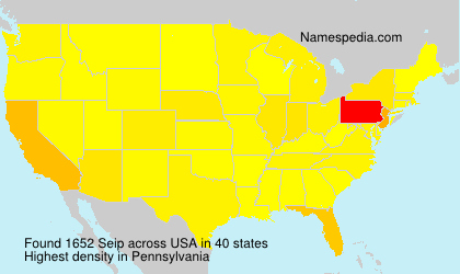 Surname Seip in USA Surname Seip in USA