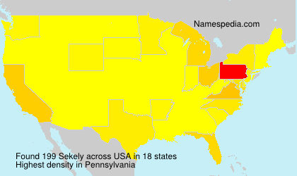 Surname Sekely in USA Surname Sekely in USA