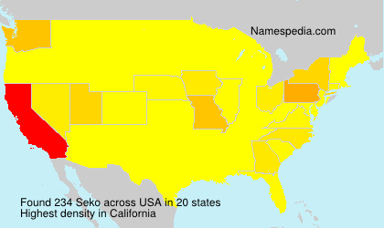 Surname Seko in USA Surname Seko in USA