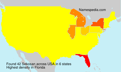 Surname Sekosan in USA Surname Sekosan in USA