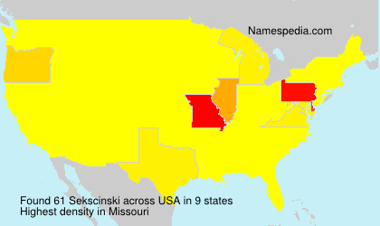 Surname Sekscinski in USA