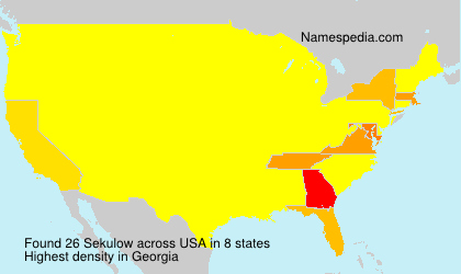 Surname Sekulow in USA Surname Sekulow in USA