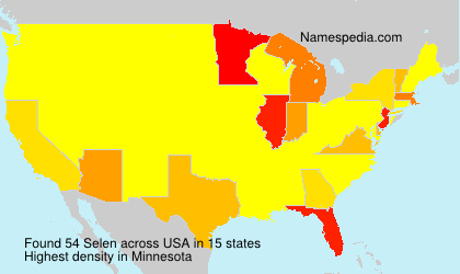 Surname Selen in USA Surname Selen in USA