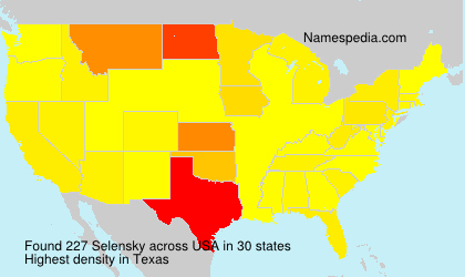 Surname Selensky in USA Surname Selensky in USA