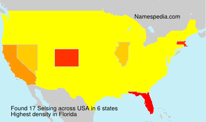 Surname Selsing in USA Surname Selsing in USA