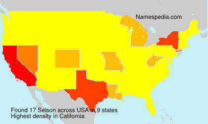 Surname Selson in USA Surname Selson in USA