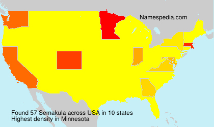 Surname Semakula in USA Surname Semakula in USA