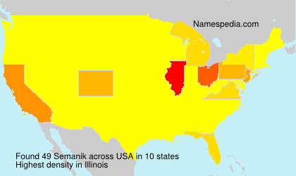 Surname Semanik in USA Surname Semanik in USA