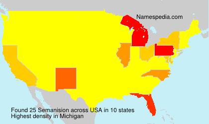 Surname Semanision in USA Surname Semanision in USA