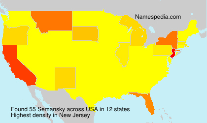 Surname Semansky in USA Surname Semansky in USA