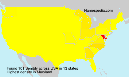 Surname Sembly in USA Surname Sembly in USA