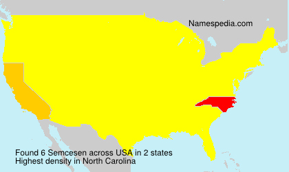 Surname Semcesen in USA Surname Semcesen in USA