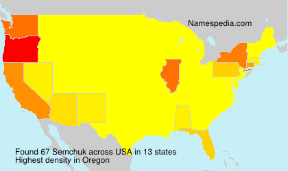 Surname Semchuk in USA Surname Semchuk in USA